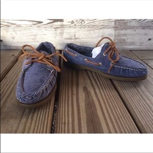 Sperry Topsider Corduroy Slip On Boat Shoes Mocs